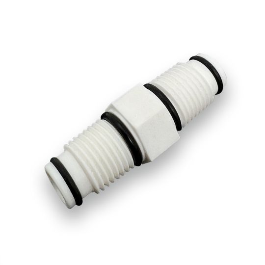 Center Connector – 1/4 NPT x 1/4 NPT